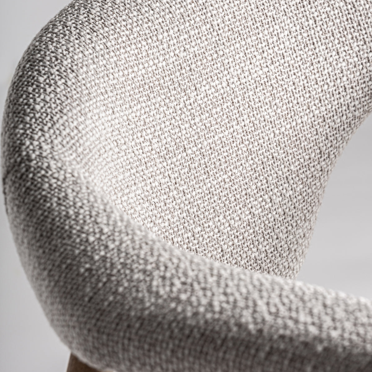 Silla de haya tapizada en gris Requena