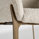 Silla de hierro bronce y tapizado beige Oropesa