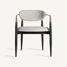 Silla de hierro y poliéster negro Novigrad