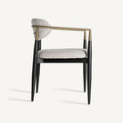 Silla de hierro y poliéster negro Novigrad