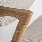 Silla de lino beige y fresno claro Murla