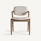 Silla de lino beige y fresno Murla