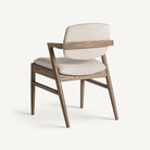 Silla de lino beige y fresno Murla