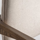Silla de lino beige y fresno Murla