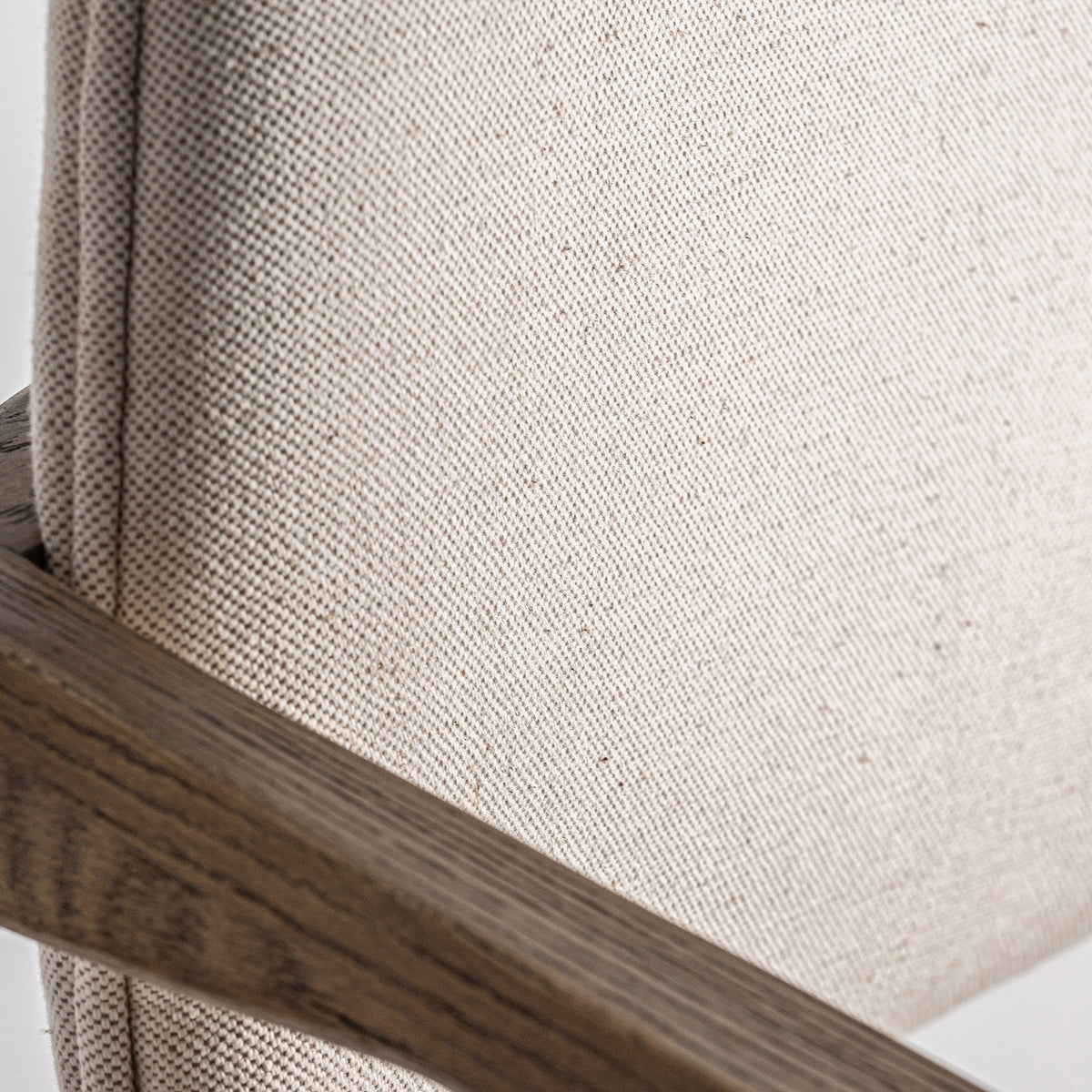 Silla de lino beige y fresno Murla