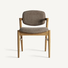 Silla de lino topo y fresno Murla