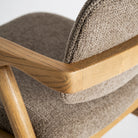 Silla de lino topo y fresno Murla