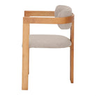 Silla de madera de olmo tapizada Gisela