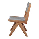 Silla de madera reciclada tapizada Skat