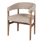 Silla de madera tapizada con brazos Tejat
