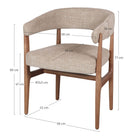 Silla de madera tapizada con brazos Tejat