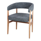 Silla de madera tapizada con brazos Tejat