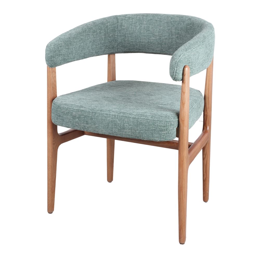 Silla de madera tapizada con brazos Tejat