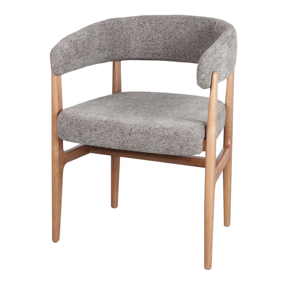Silla de madera tapizada con brazos Tejat
