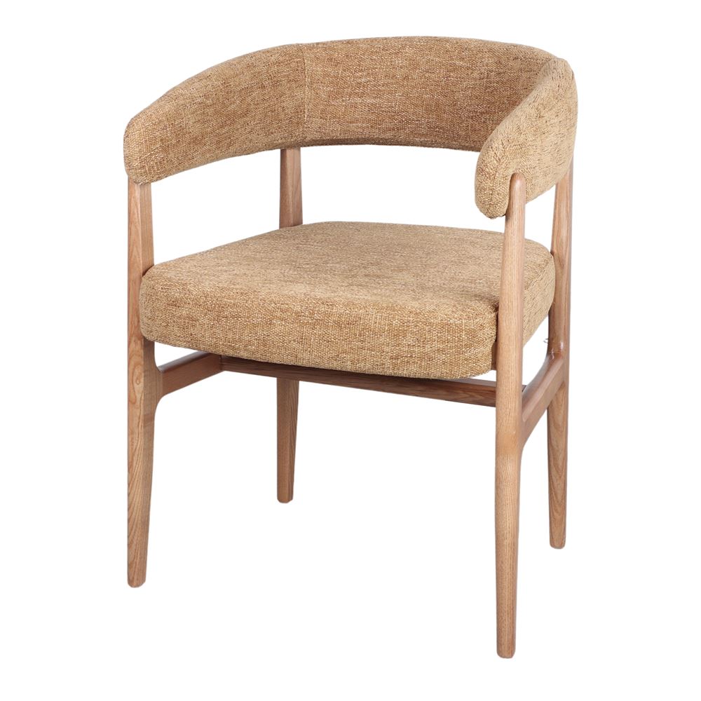 Silla de madera tapizada con brazos Tejat