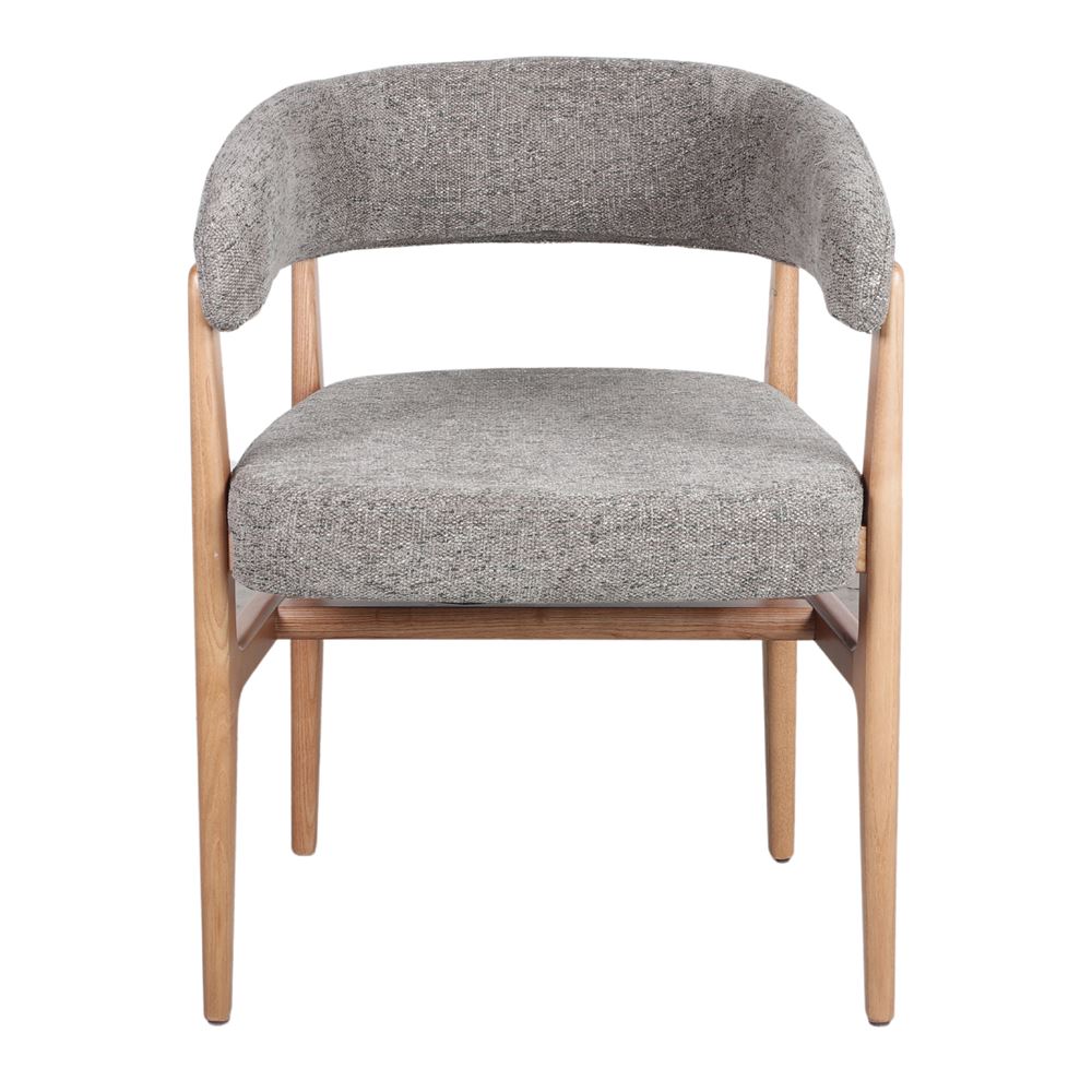 Silla de madera tapizada con brazos Tejat