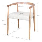 Silla de madera torneada con brazos Carina