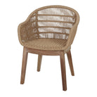 Silla de madera y cuerda con brazos Emilia