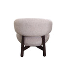 Silla redondeada de madera y lino Benasque