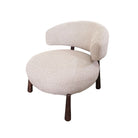 Silla redondeada de madera y lino Benasque