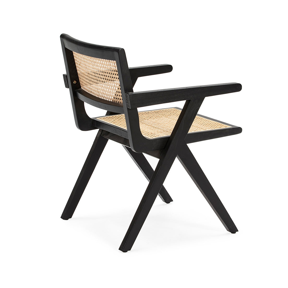 Silla de madera y ratán Savigliano