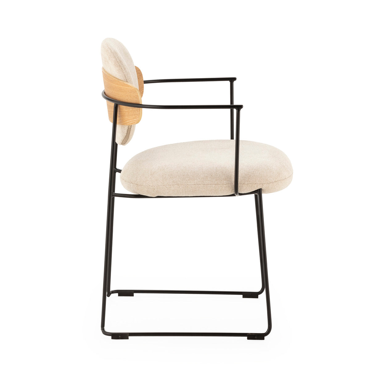 Silla de metal y madera Melissia