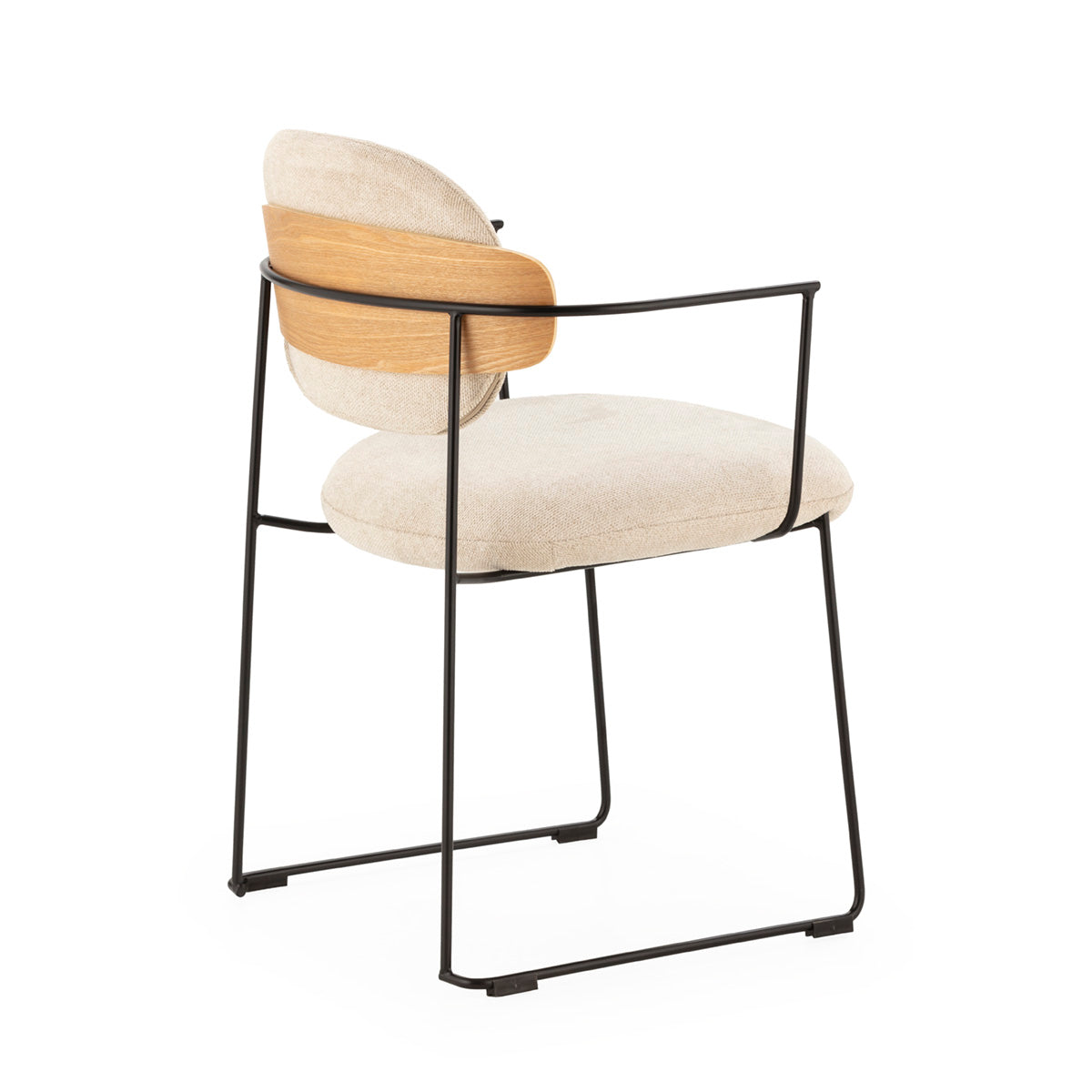 Silla de metal y madera Melissia