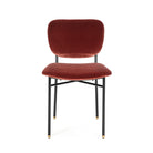 Silla de metal y terciopelo Piran