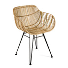 Silla de mimbre y metal Arzano