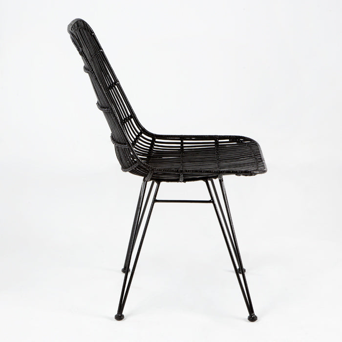 Silla de mimbre y metal Milazzo