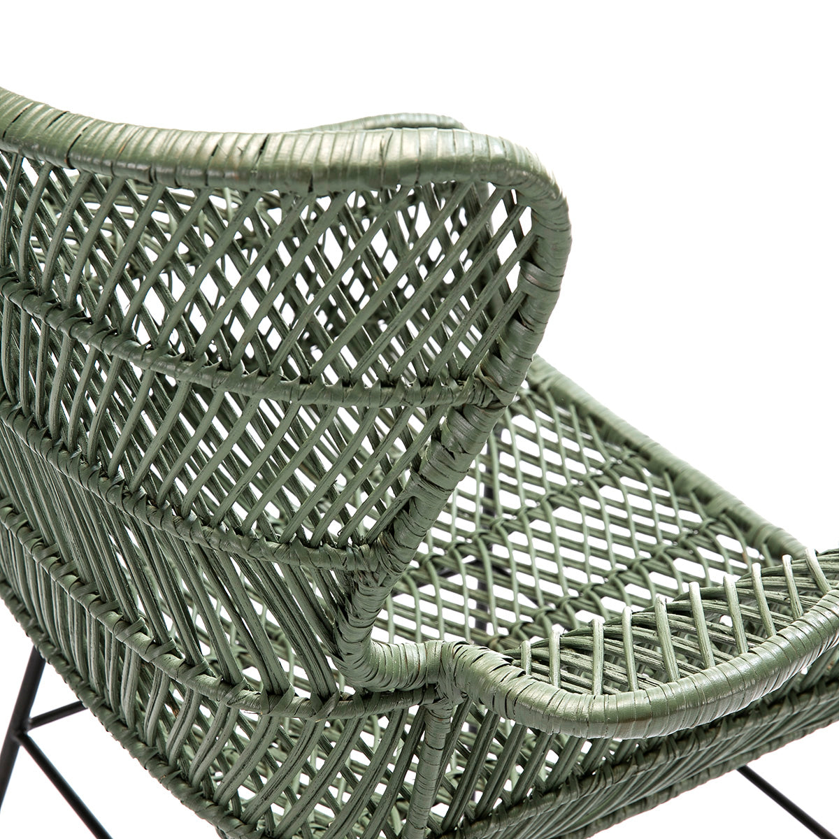 Silla de mimbre y metal Pagani