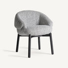 Silla de olmo bicolor y tapizado gris Alcossebre