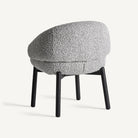 Silla de olmo bicolor y tapizado gris Alcossebre