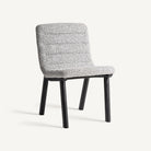 Silla de olmo negro y tapizado gris Alcossebre 51 cm