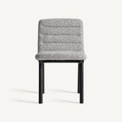 Silla de olmo negro y tapizado gris Alcossebre 51 cm