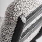 Silla de olmo negro y tapizado gris Alcossebre 51 cm