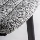 Silla de olmo negro y tapizado gris Alcossebre 62 cm