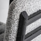 Silla de olmo negro y tapizado gris Alcossebre 62 cm