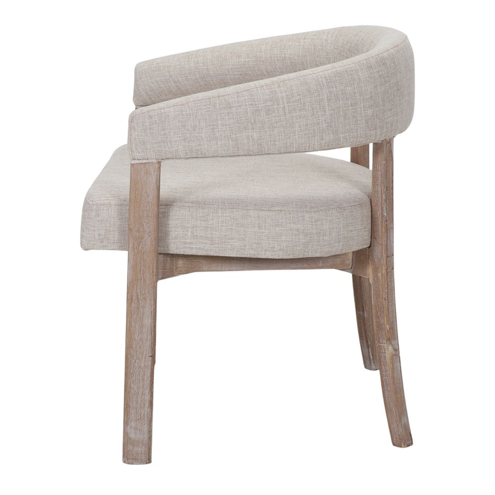 Silla de olmo tapizada con brazos Timoteo