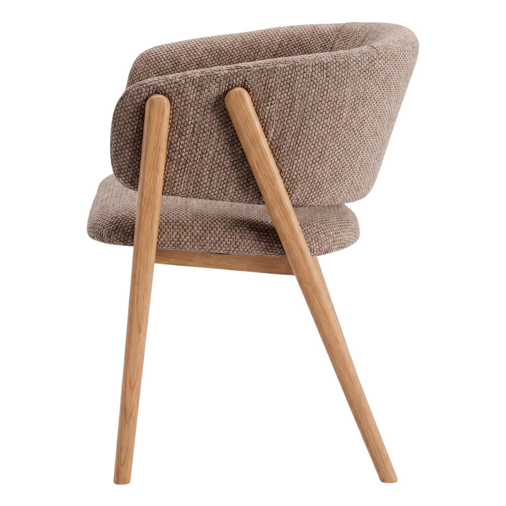 Silla de olmo torneado tapizada Regulus