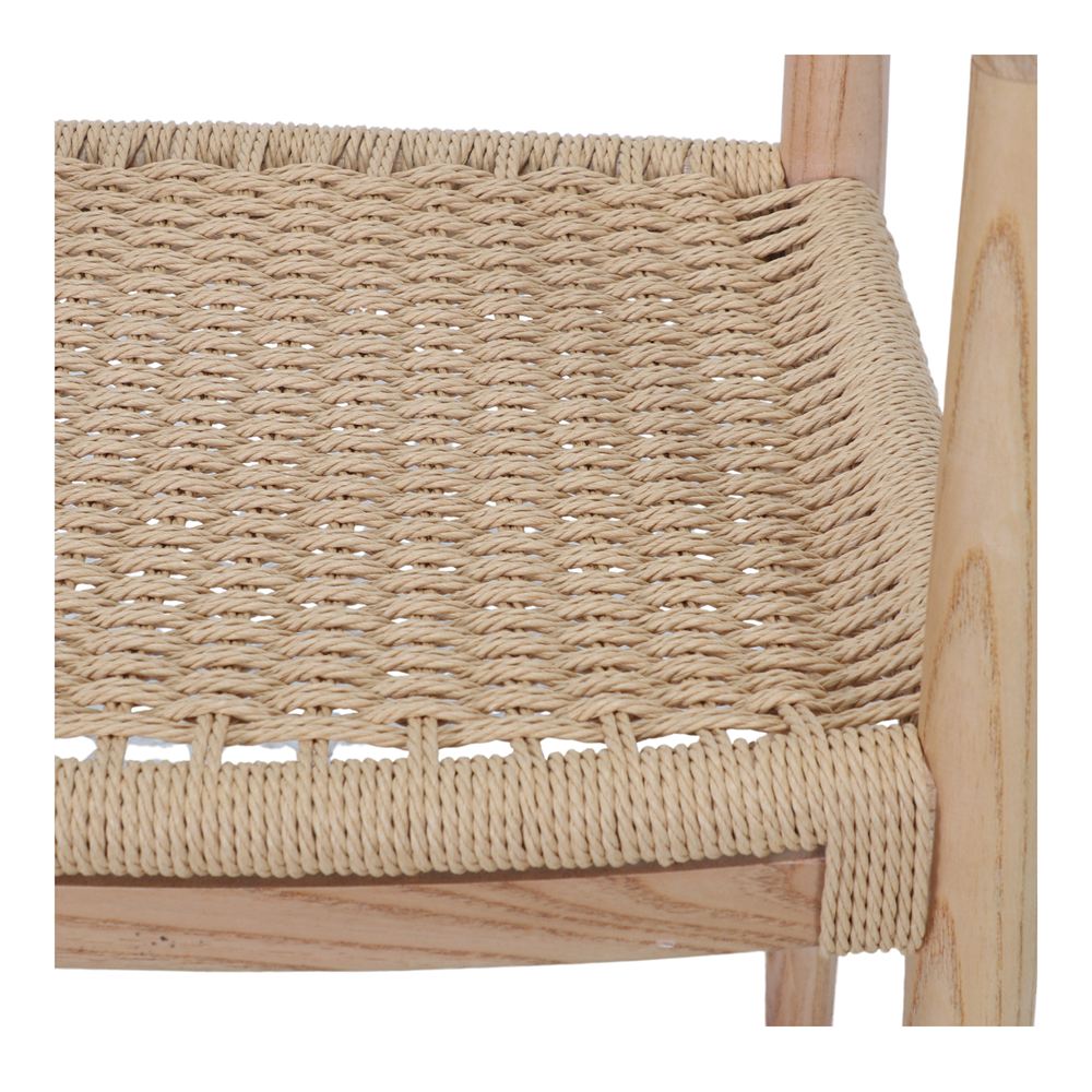 Silla de olmo y cuerda con brazos Etta