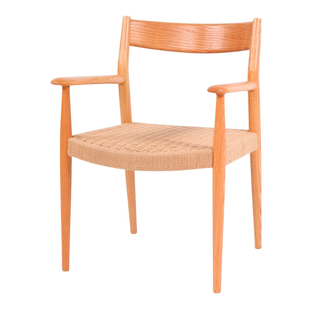 Silla de olmo y cuerda natural Luca