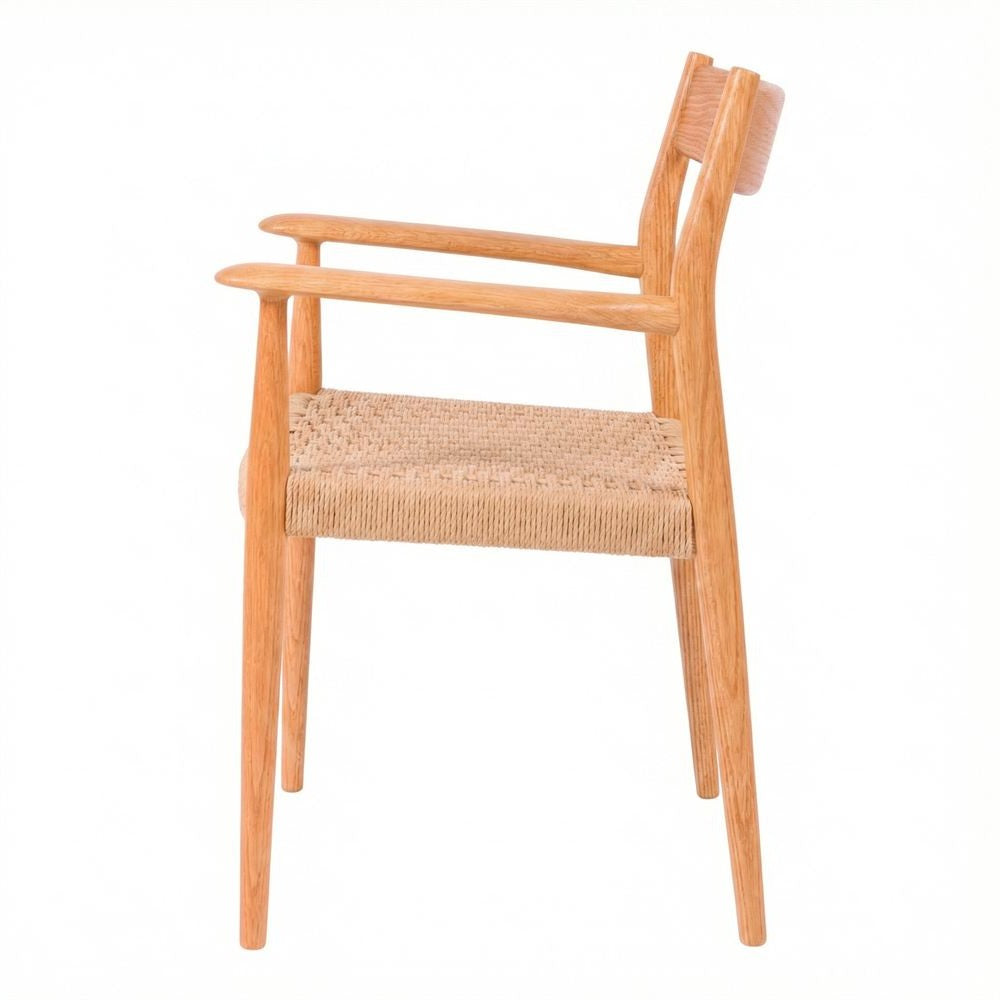 Silla de olmo y cuerda natural Luca