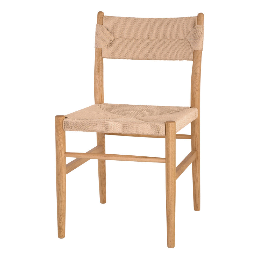 Silla de olmo y cuerda natural Sirio
