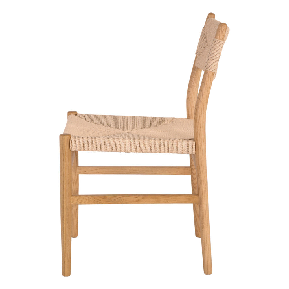 Silla de olmo y cuerda natural Sirio