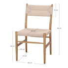 Silla de olmo y cuerda natural Sirio