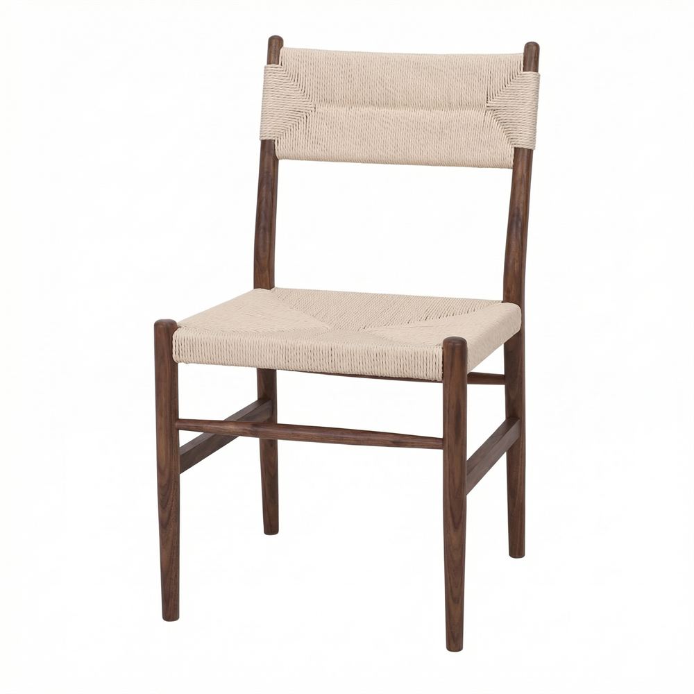 Silla de olmo y cuerda trenzada Sirio