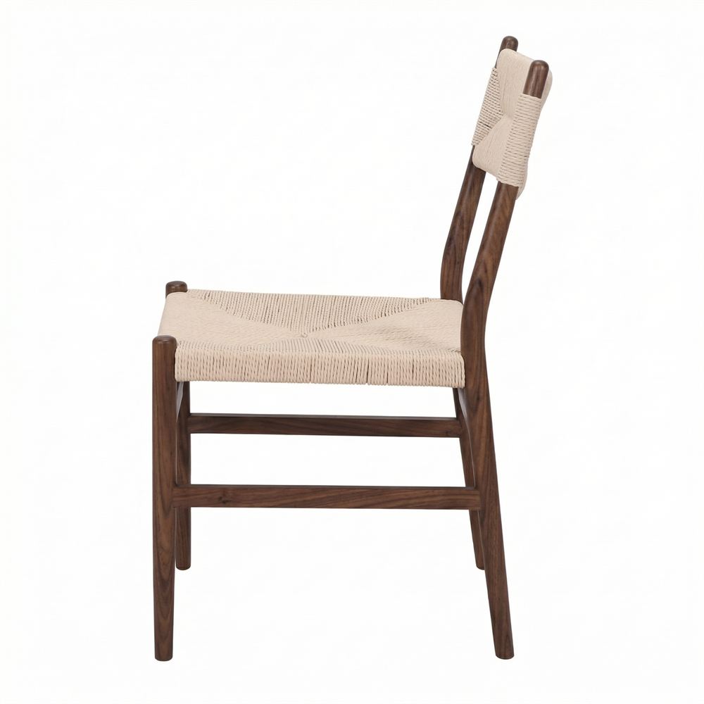 Silla de olmo y cuerda trenzada Sirio