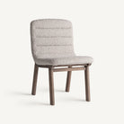 Silla de olmo y tapizado beige Alcossebre 52 cm
