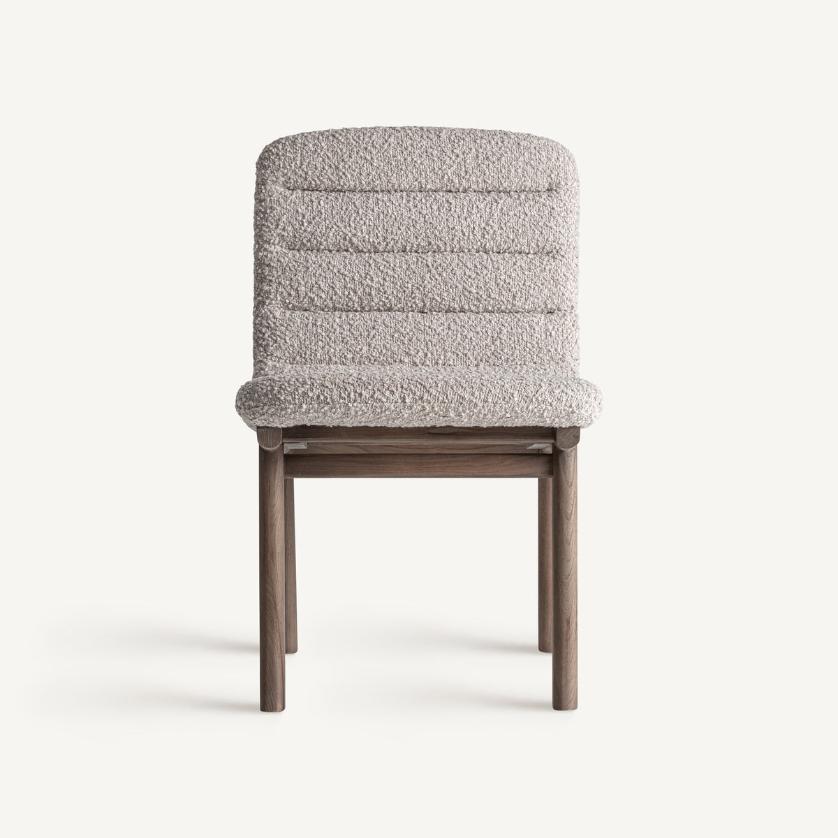 Silla de olmo y tapizado beige Alcossebre 52 cm